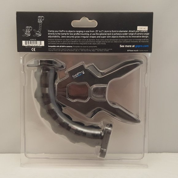 GoPro JAWS Flex Clamp Works w/ ALL GoPro Cameras ACMPM-001 Clamshell - Picture 2 of 6